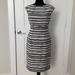 Calvin Klein Gray and White Dress NWT Size 2